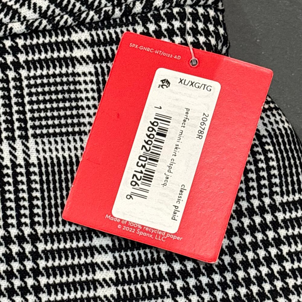 Spanx NWT Perfect Mini Skirt in Classic Plaid - size XL - Picture 2 of 6
